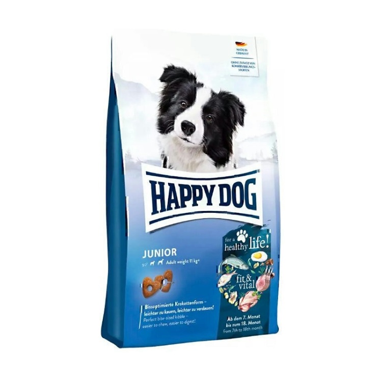 تصویر دانه غذای خشک سگ جوان هپی داگ Happy Dog Supreme Fit & Vital Junior وزن 4 کیلوگرم