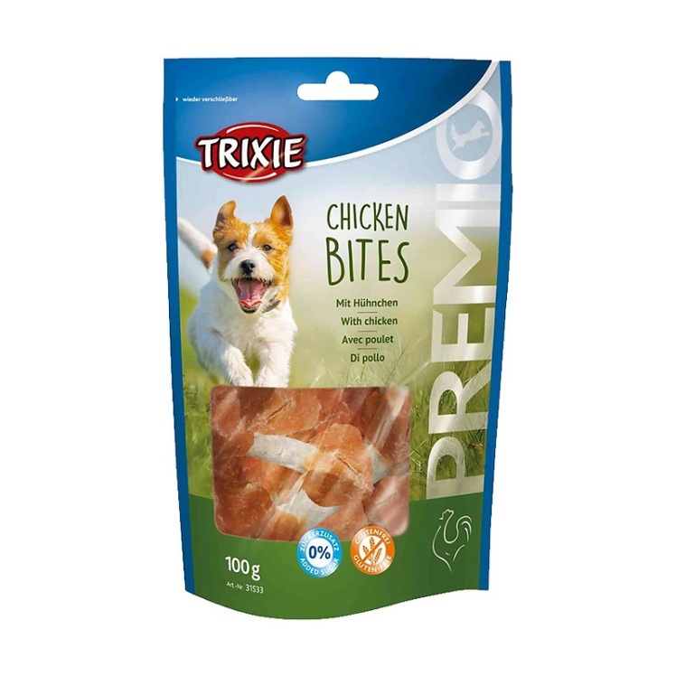 تصویر 2 تشویقی سگ تریکسی با طعم مرغ Trixie Chicken Bites وزن 100 گرم