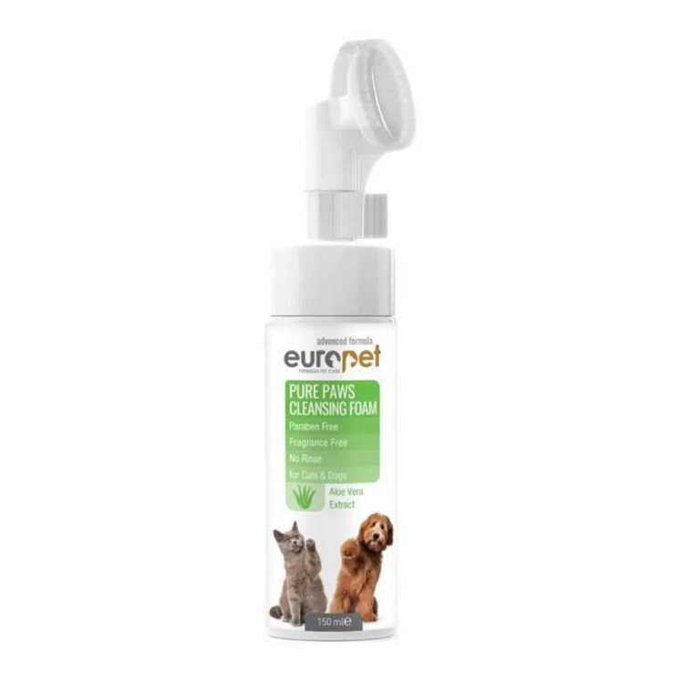 تصویر فوم شستشوی پنجه یوروپت Europet Pure Paws Cleansing Foam حجم 150 میلی لتر