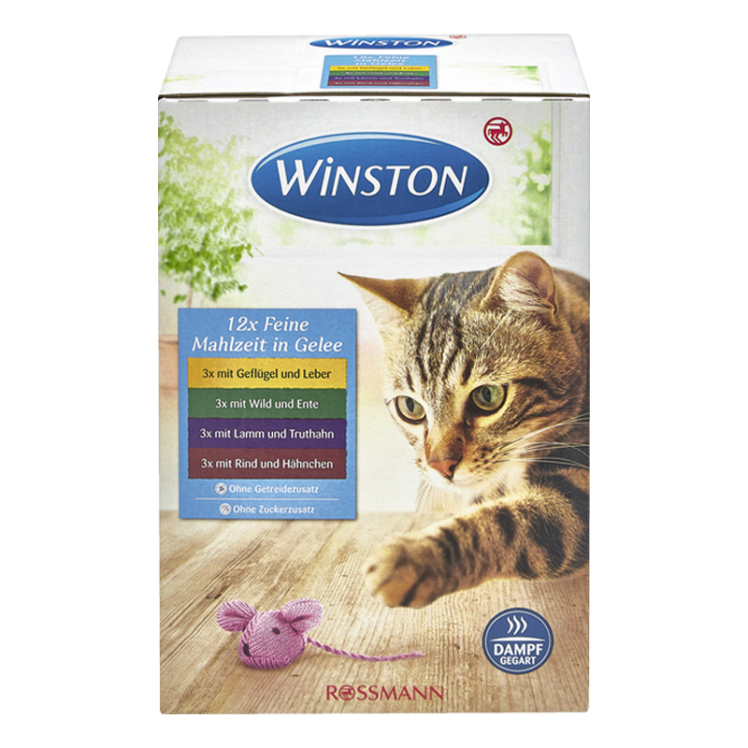 پوچ گربه وینستون در ژله ساده Winston In Jelly Pack بسته 12 عددی 2