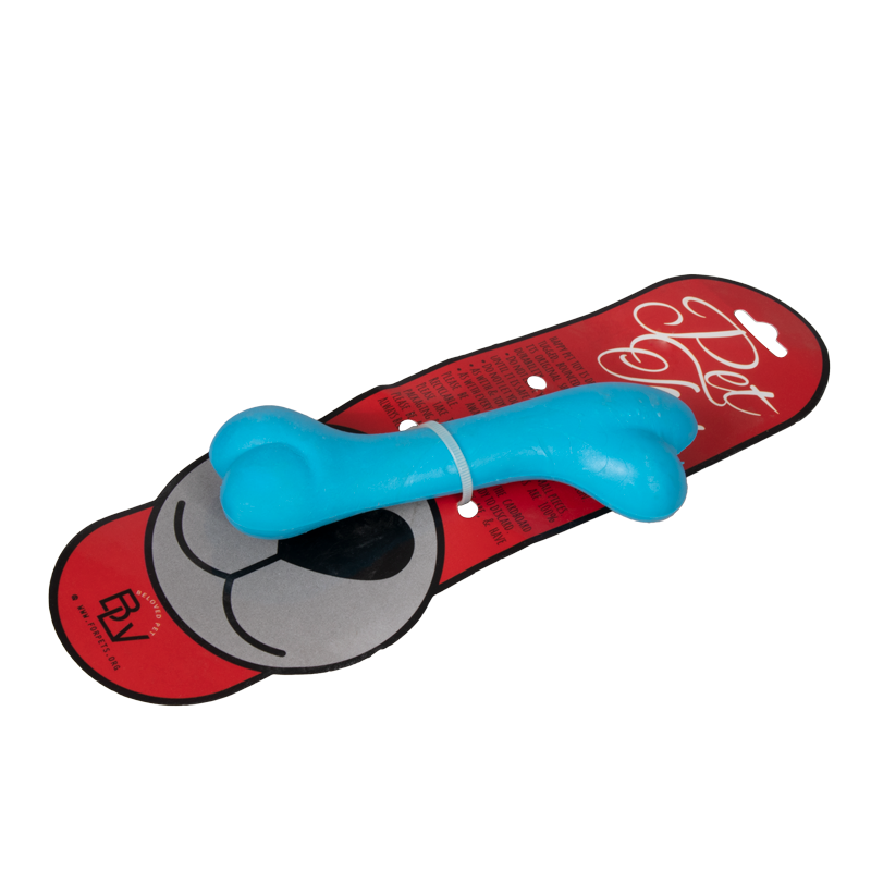  اسباب بازی دندانی سگ هپی پت مدل استخوان رنگ آبی 2 