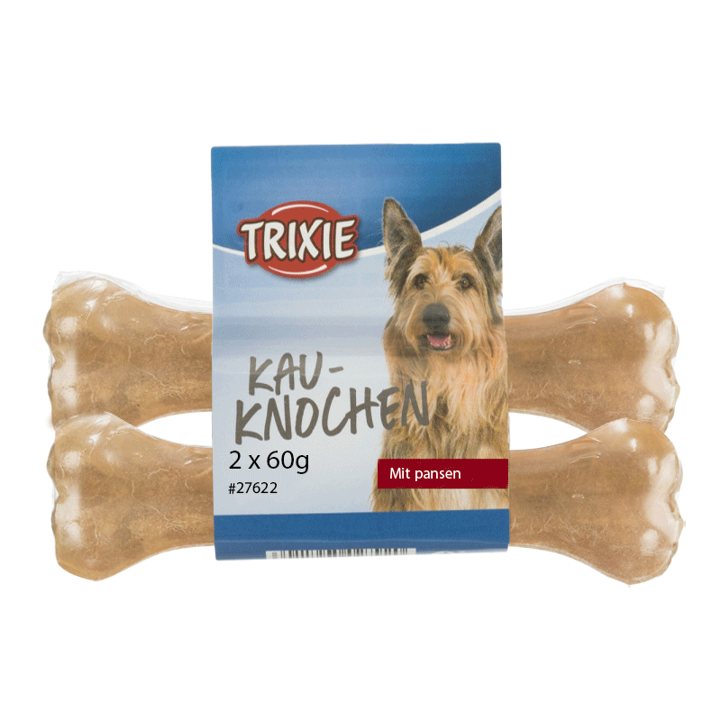 تشویقی سگ استخوان جویدنی تریکسی Trixie Dog Chew Bone With Rumen بسته 2 عددی