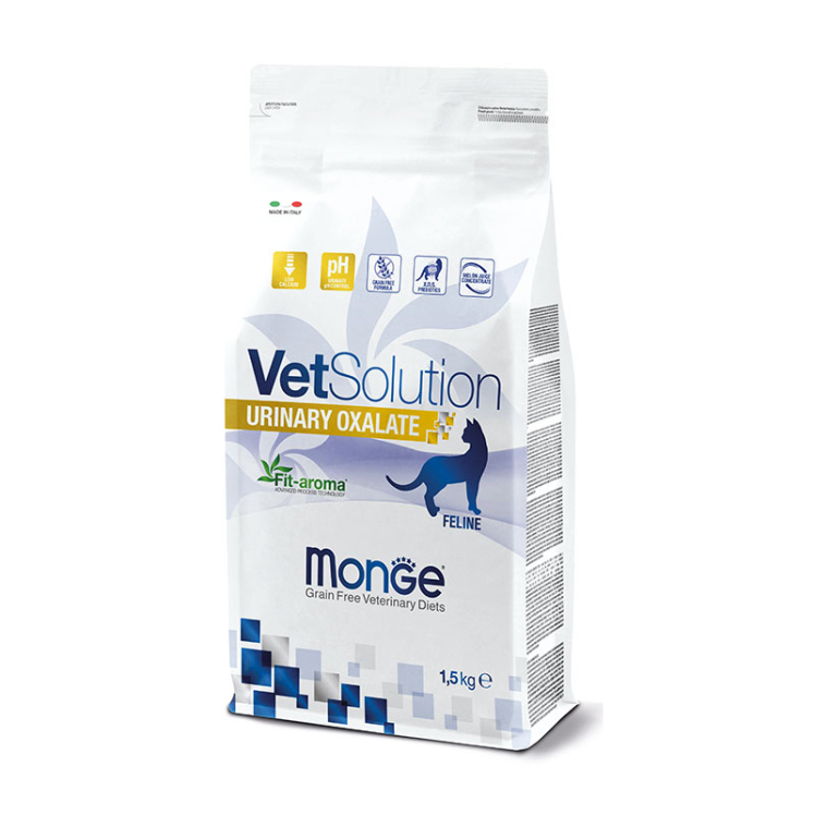تصویر غذای خشک درمانی گربه مخصوص سنگ های اگزالاتی مونژ Monge VetSolution Urinary Oxalate Feline وزن 1.5 کیلوگرم