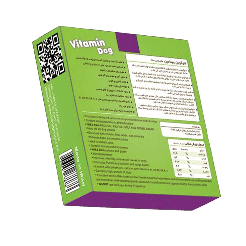  تصویر نمای پشت تشویقی سگ بنجی مدل ChocoBen Vitamin بسته 50 عددی 