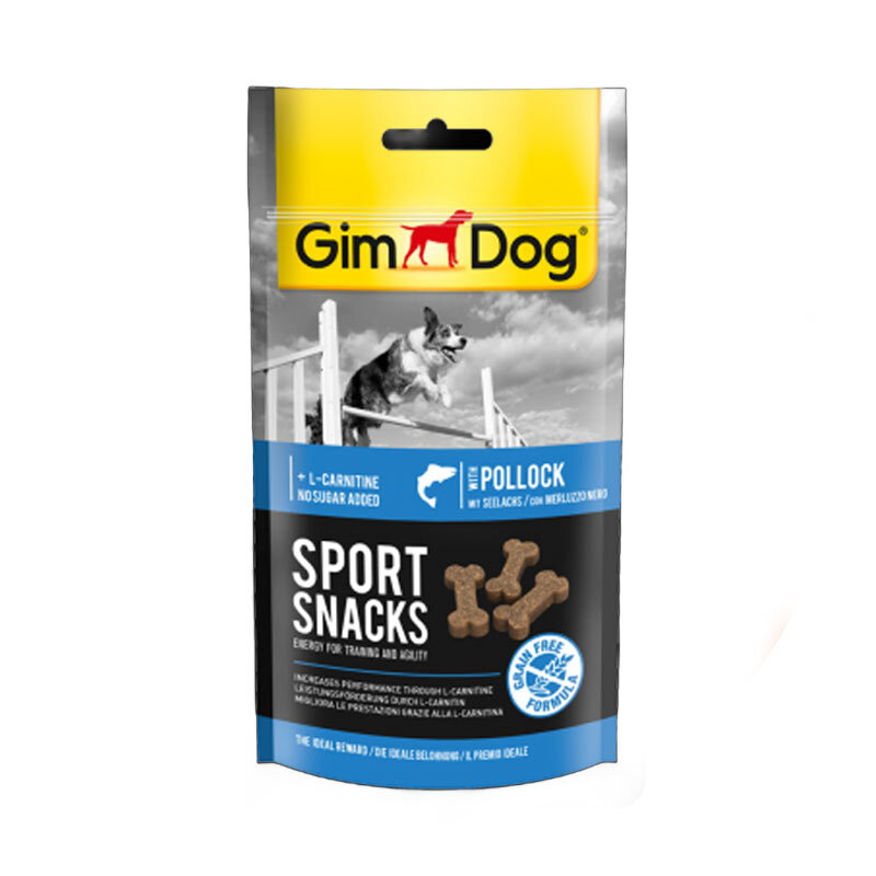  تصویر اسنک تشویقی استخوانی سگ جیم داگ با طعم ذغال ماهی GimDog Sport Snack Pollock وزن 60 گرم 