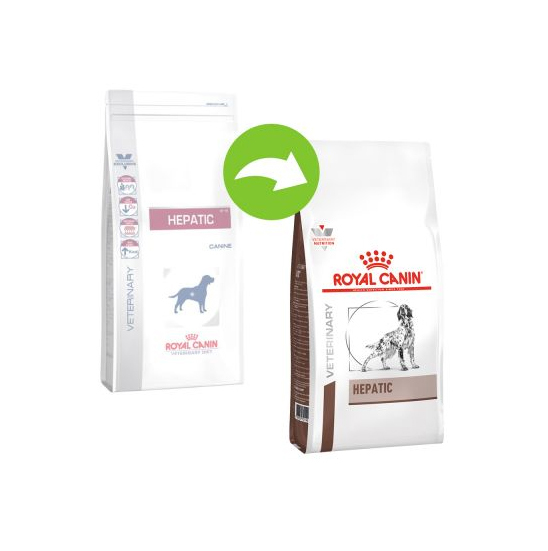  عکس تغییرات بسته بندی غذای خشک سگ رویال کنین مدل Hepatic وزن 1.5 کیلوگرم 