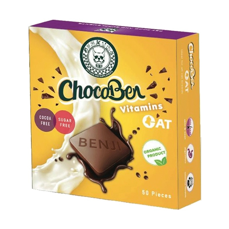تصویر نمای پشت تشویقی گربه بنجی مدل ChocoBen Probiotic بسته 50 عددی
