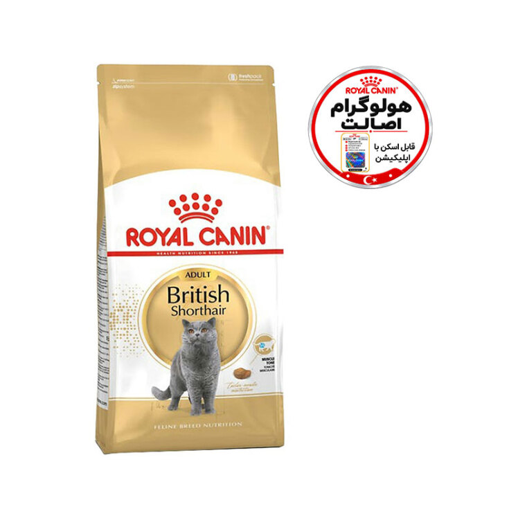 عکس دانه غذای خشک گربه رویال کنین مدل Adult British ShortHair وزن 4 کیلوگرم