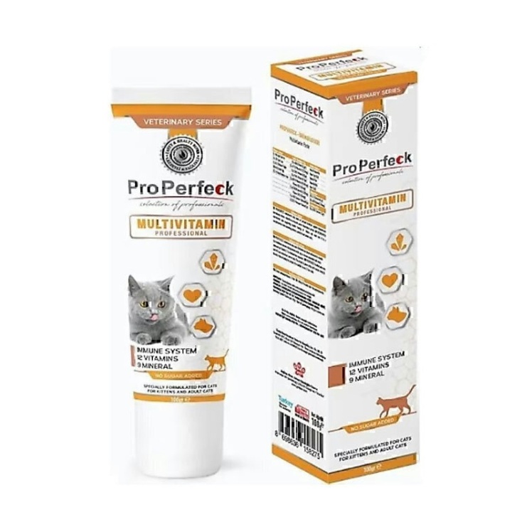 تصویر محصول خمیر مولتی ویتامین گربه پروپرفک Properfeck Cat Multivitamin Paste وزن 100 گرم