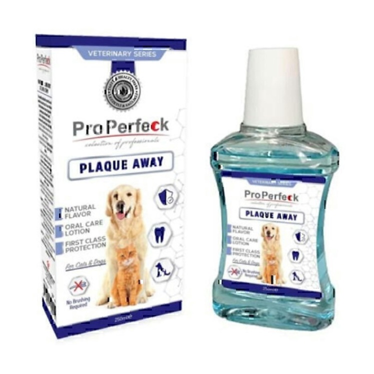 تصویر محصول دهانشویه سگ و گربه پروپرفک Properfeck ‌‌Plaque Away حجم 250 میلی لیتر