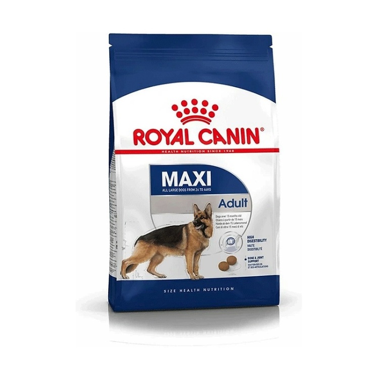 عکس جزییات غذای خشک سگ نژاد بزرگ رویال کنین Royal Canin Maxi Adult وزن 4 کیلوگرم