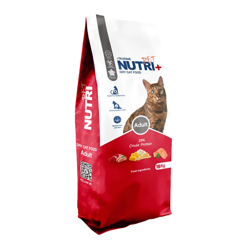  تصویر 1 غذای خشک گربه بالغ نوتری پلاس Nutri Plus Adult Cat Food وزن 10 کیلوگرم 