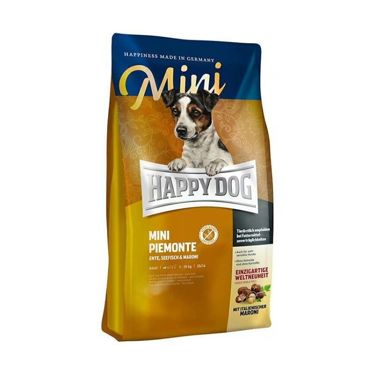 تصویر دانه غذای خشک سوپر پرمیوم سگ نژاد کوچک هپی داگ Happy Dog Sensible Mini Piemonte وزن 4 کیلوگرم