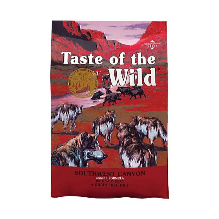 تصویر جدول تغذیه غذای خشک سگ تیست آف د وایلد با طعم گوشت گراز Taste Of The Wild Southwest Canyon وزن 12.2 کیلوگرم