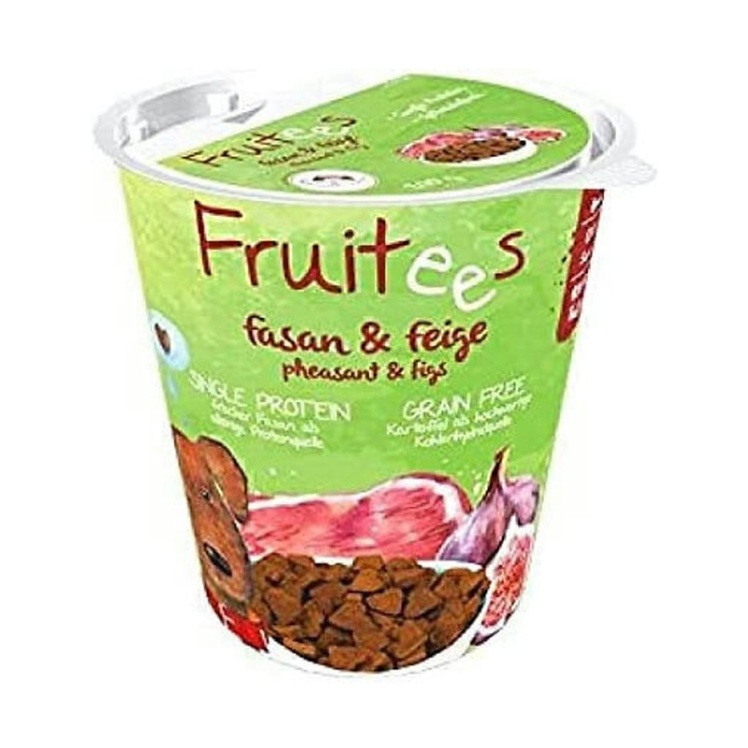 تصویر محتویات تشویقی سگ بوش با طعم قرقاول و انجیر Bosch Dog Treat Fruitees With Fusan & Feige وزن 200 گرم