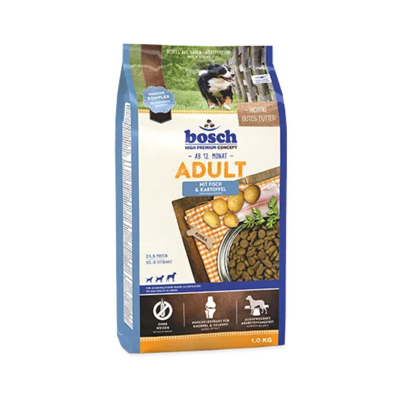  تصویر غذای خشک سگ بوش با طعم ماهی و سیب زمینی Bosch Adult Fish & Potato وزن 3 کیلوگرم 