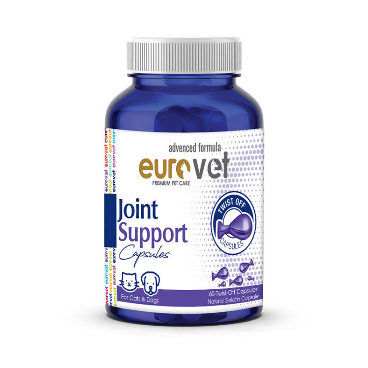 عکس بستهبندی قرص مکمل بهبود و تقویت کننده مفصل حیوانات یورووت Europet Joint Support بسته 60 عددی