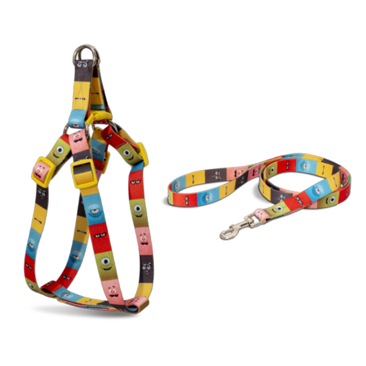 عکس قلاده و بند اول قلاده کتفی سگ نیناپت مدل پترن همراه با لید سایز ۱