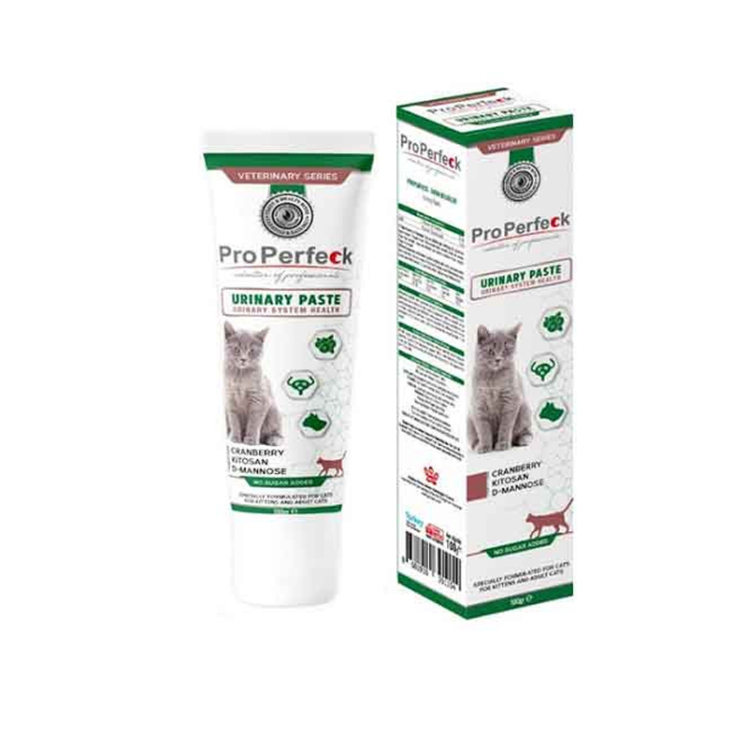 تصویر بسته بندی خمیر مراقبت از مجاری ادراری گربه پروپرفک ProPerfeck Urinary Paste وزن 100 گرم