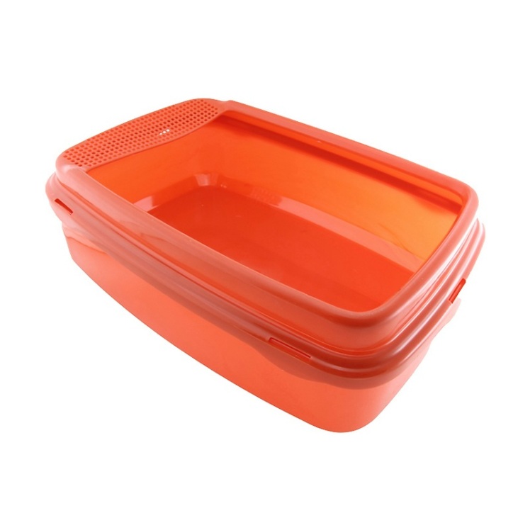 عکس ظرف خاک گربه دنیل Danniel مدل لبهدار در ابعاد 18×30×55 سانتیمتر (آبی و طوسی)