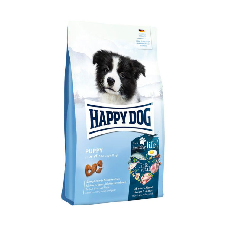 تصویر غذای خشک توله سگ هپی داگ Happy Dog Supreme Fit & Vital Puppy وزن 4 کیلوگرم از نمای رو به رو