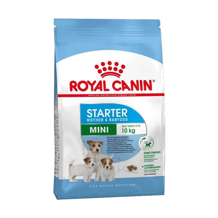 تصویر محتویات غذای خشک توله سگ رویال کنین مدل Mini Starter وزن 3 کیلوگرم