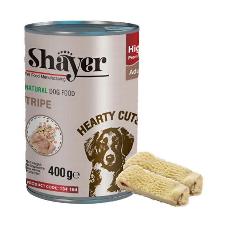 تصویر 3 کنسرو غذای سگ سیرابی در سس مخصوص شایر Shayer Natural Dog Food Tripe وزن 400 گرم