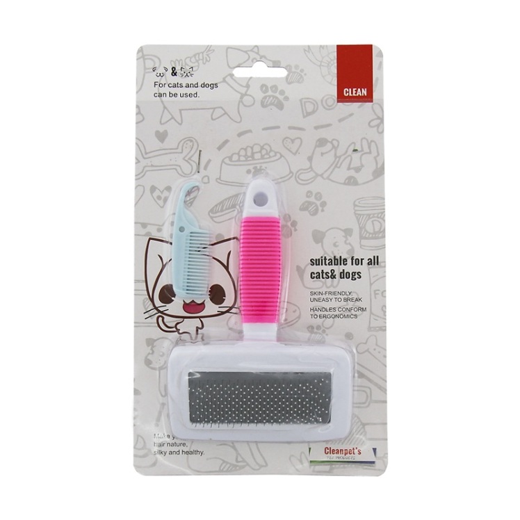 برس حیوانات یک طرفه Clean Pet همراه با شانه سایز کوچک سبز