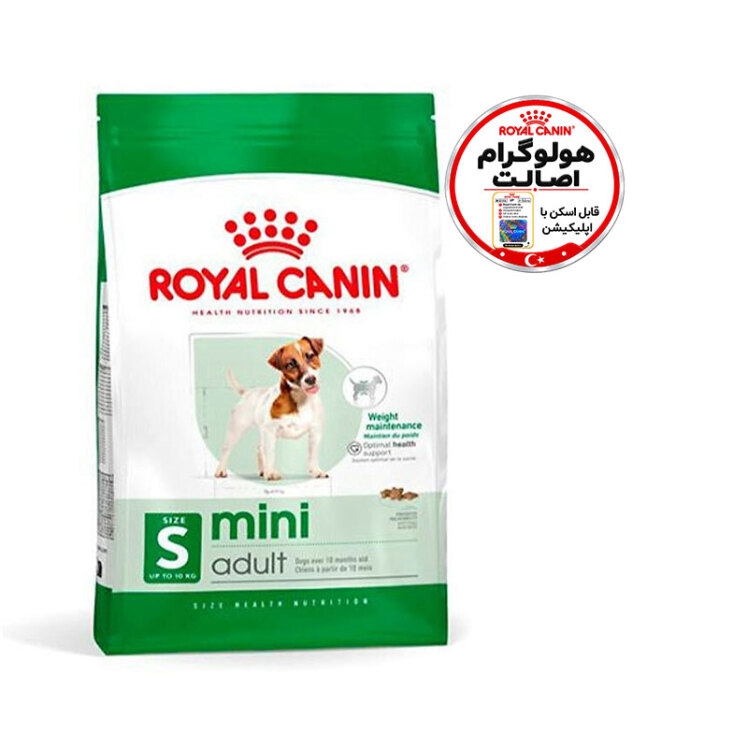 عکس بسته‌بندی جدید و قدیمی غذای خشک سگ بالغ نژاد کوچک رویال کنین مدل Royal Canin Mini Adult وزن 2 کیلوگرم