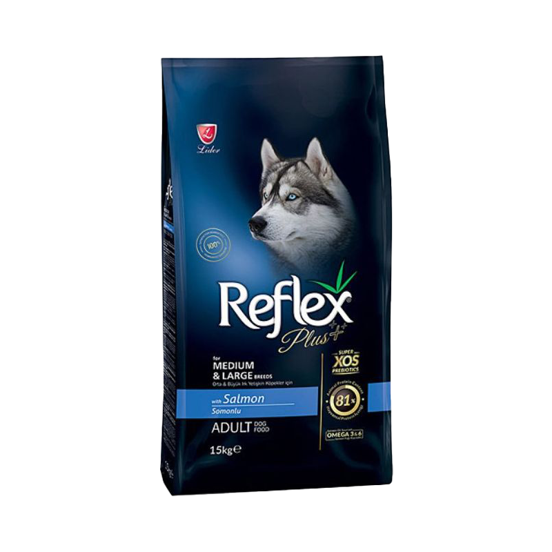  غذای خشک سگ رفلکس پلاس مدل Reflex Plus Adult Medium & Large Salmon وزن 3 کیلوگرم 