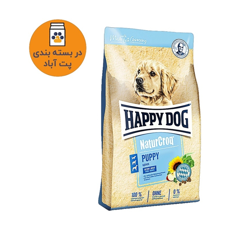عکس دانه غذای خشک توله سگ هپی داگ مدل Puppy NatureCroq وزن 1 کیلوگرم