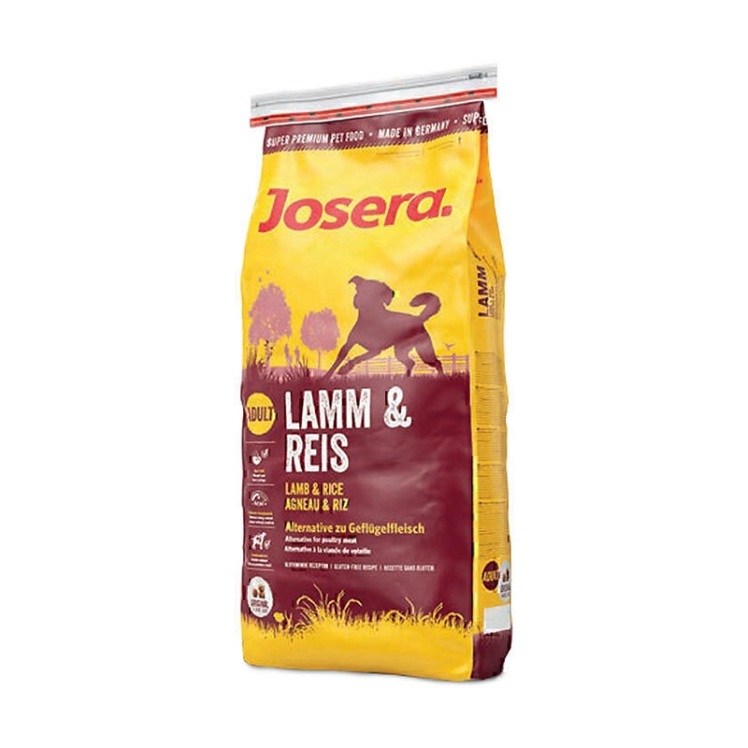 تصویر محتویات غذای خشک سگ با طعم گوشت بره و برنج جوسرا Josera Lamb & Rice وزن 15 کیلوگرم
