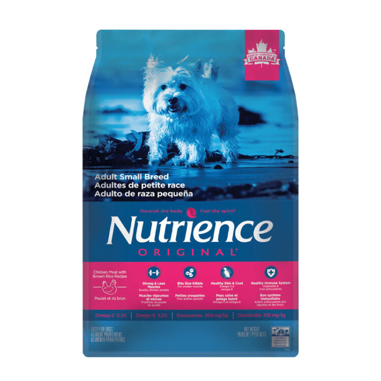تصویر جزئیات غذای خشک سگ نژاد کوچک نوترینس با طعم مرغ و برنج قهوهای Nutrience Original Mini Adult With Chicken & Rice