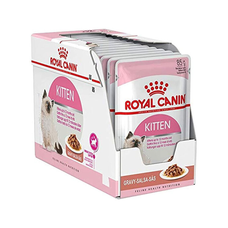 عکس توضیحات پوچ بچه گربه رویال کنین Royal Canin Kitten وزن 85 گرم