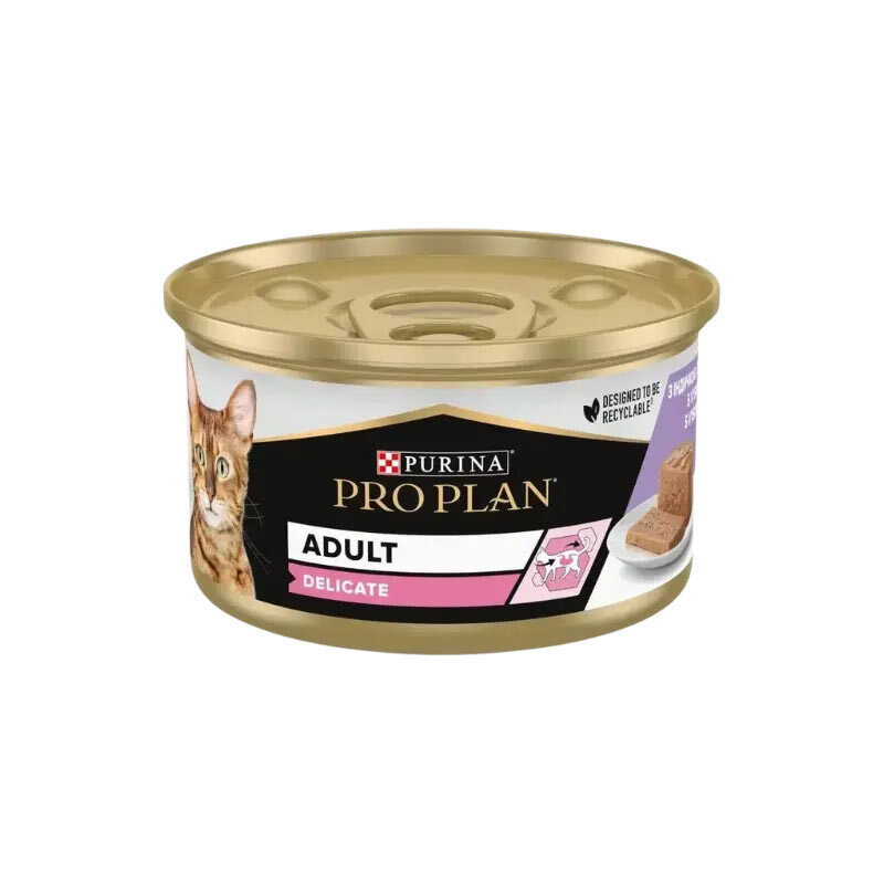  تصویر کنسرو گربه پروپلن با طعم بوقلمون Proplan Adult Cat Food With Turkey وزن 85 گرم 