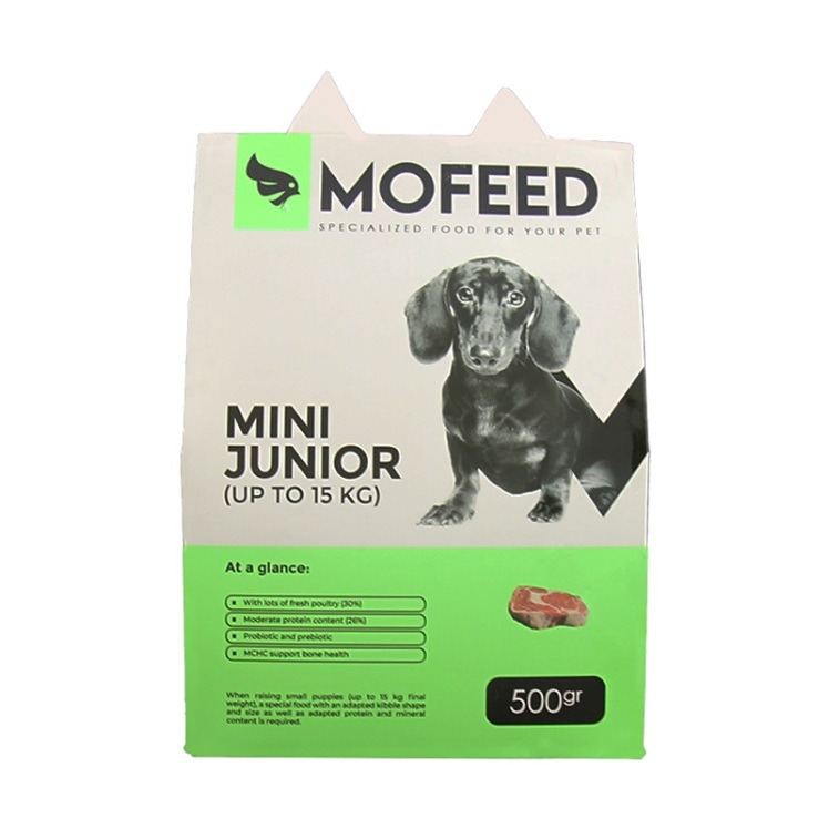 عکس غذای خشک سگ جونیور نژاد کوچک مفید MoFeed Mini Junior Dog Food وزن 500 گرم از نمای پشت