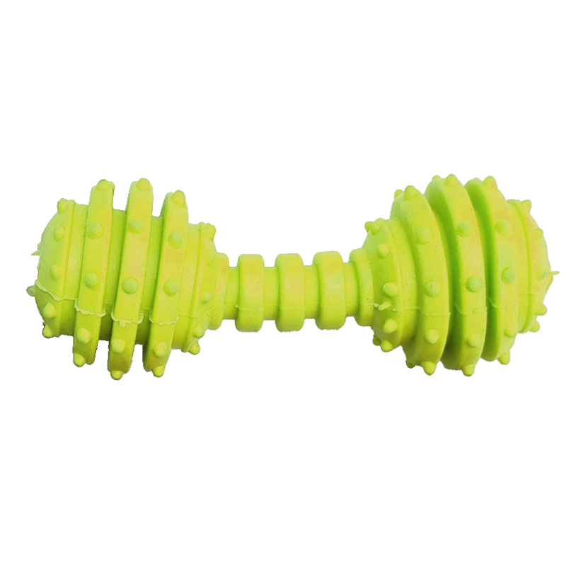  عکس اسباب بازی دندانی سگ جابز پت مدل دمبلی رنگ فسفری 