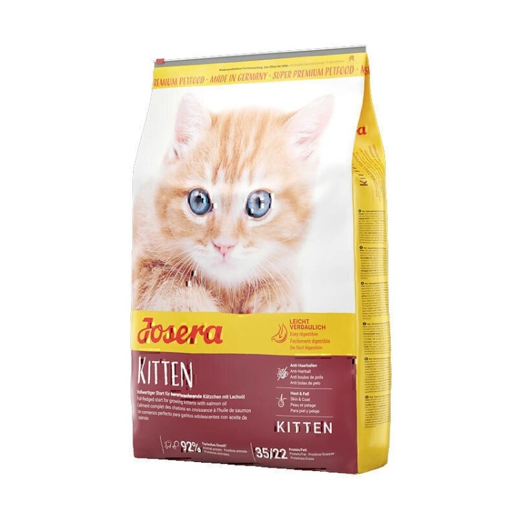تصویر محتویات غذای خشک گربه جوسرا مدل Kitten وزن 400 گرم