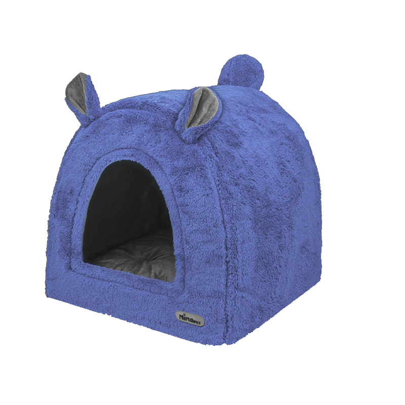  تصویر تکی لانه سگ و گربه نیناپت مدل چهار کاره خرسی رنگ رنگ آبی 