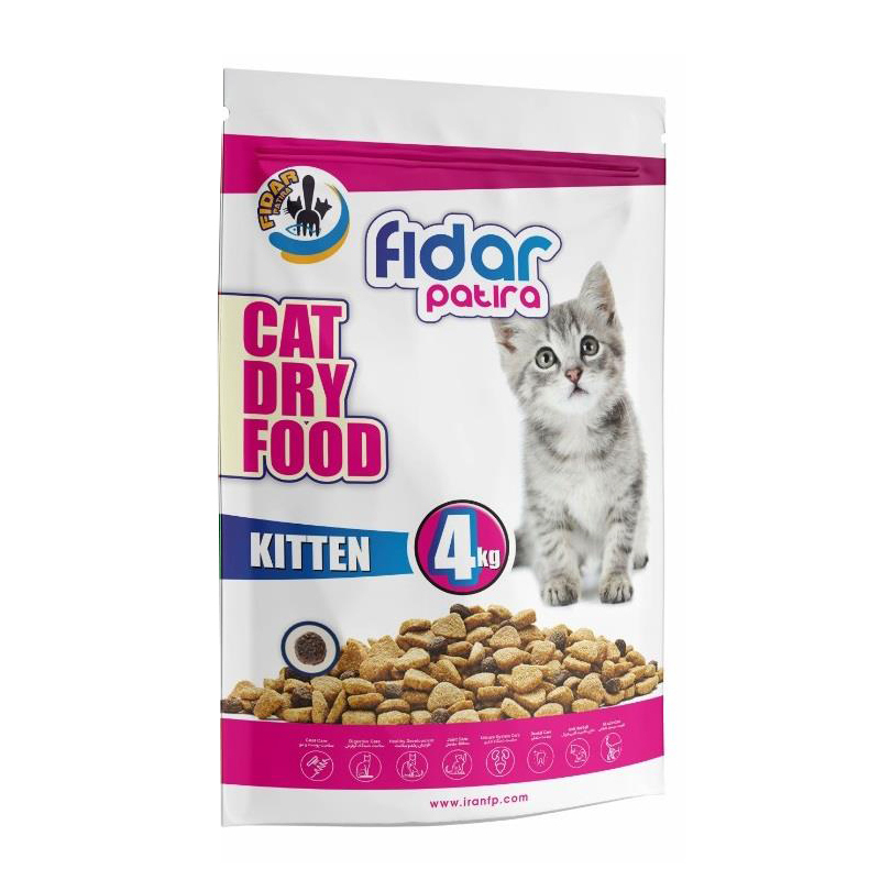  عکس بسته بندی غذای خشک بچه گربه فیدار مدل Kitten وزن 4 کیلوگرم 