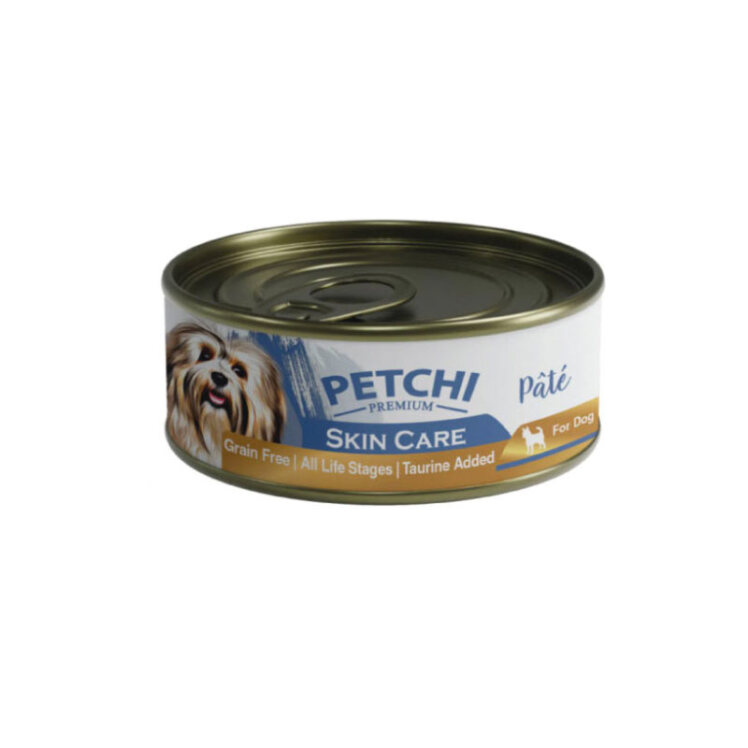 تصویر کنسرو غذای سگ پتچی Petchi Skin Care وزن 120 گرم