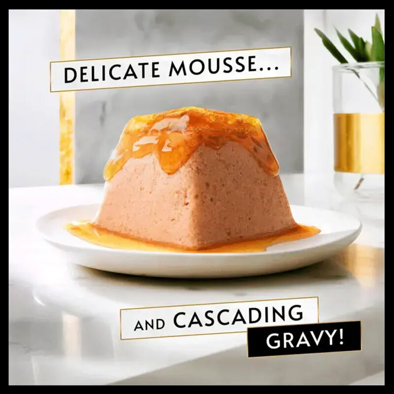  تصویر 2 غذای کاسه ای گربه با بافت موس گورمت با طعم مرغ Gourmet Revelations Mousse with Chicken بسته 2 عددی 