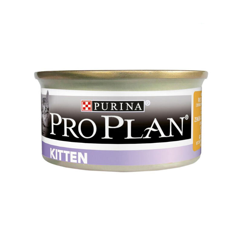  تصویر کنسرو غذای بچه گربه پروپلن با طعم گوشت مرغ Pro Plan Kitten With Chicken وزن ۸۵ گرم 