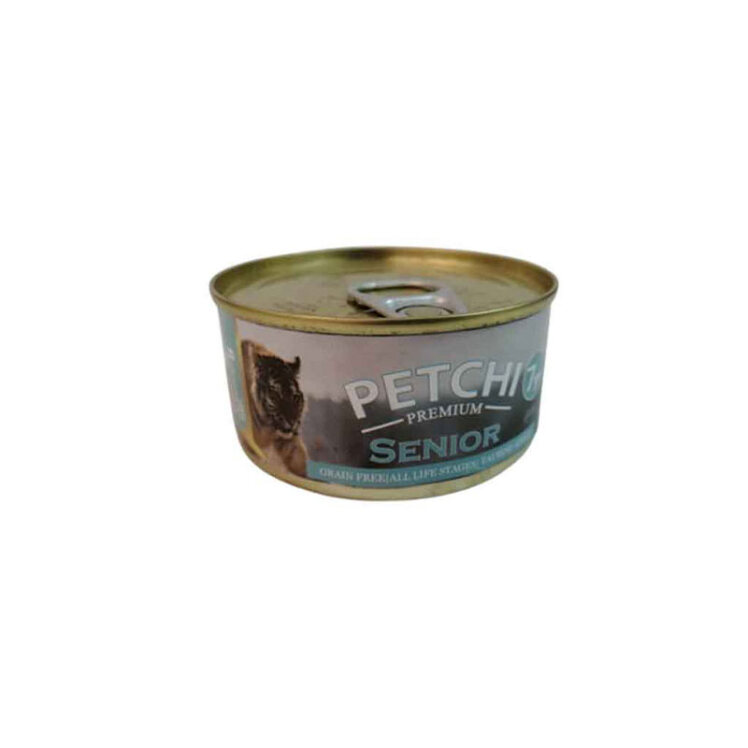 تصویر کنسرو غذای گربه مسن پتچی Petchi Senior وزن 120 گرم