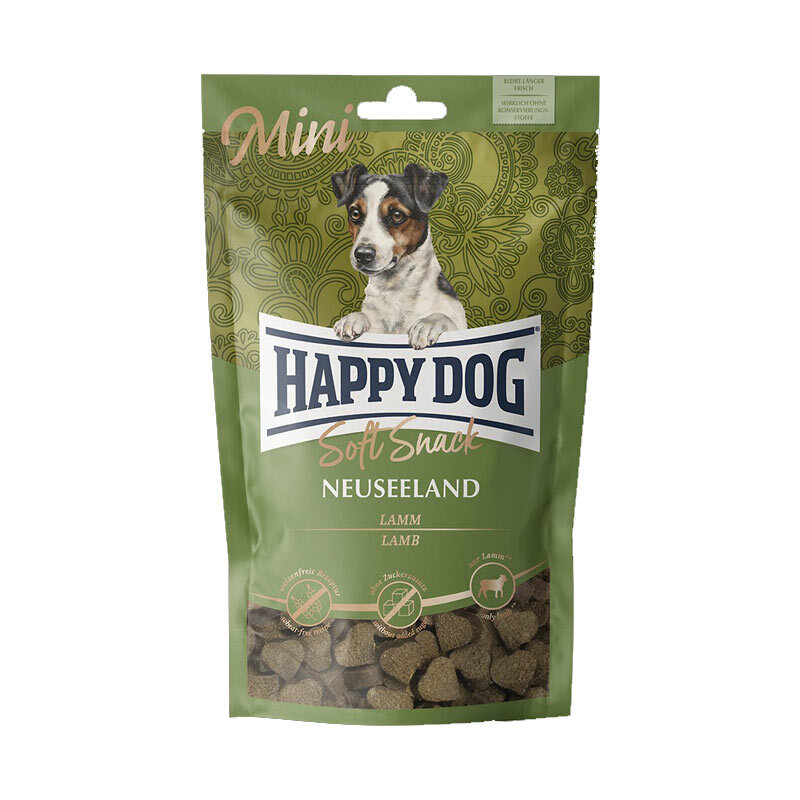  تصویر تشویقی سگ هپی داگ Happy Dog Mini Soft Snack NewZealand Lamb وزن 100 گرم 