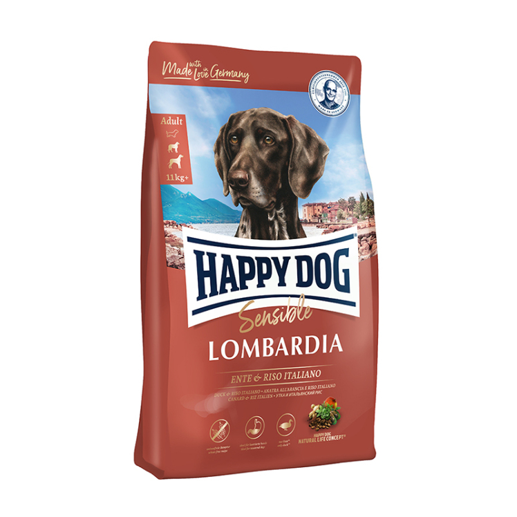 تصویر غذای خشک سوپر پرمیوم سگ بالغ هپی داگ Happy Dog Sensible Lombardia وزن 4 کیلوگرم