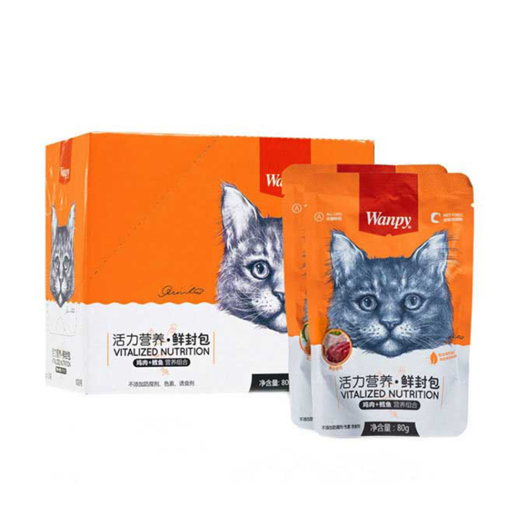 عکس بسته بندی پوچ گربه ونپی مدل Tuna and Chicken وزن ۸۰ گرم