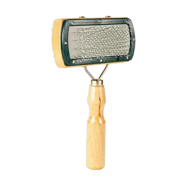 تصویر پشت برس حیوانات یک طرفه چوبی تریکسی Trixie Brush Wooden 