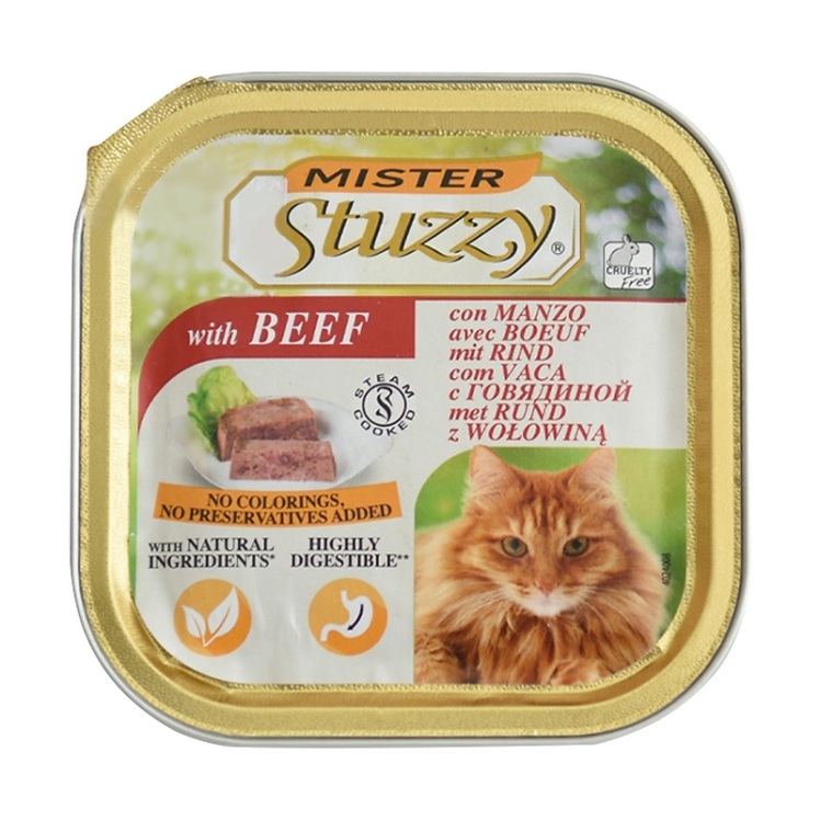 عکس محصول غذای کاسه‌ای گربه استوزی مدل Mister Beef وزن 100 گرم