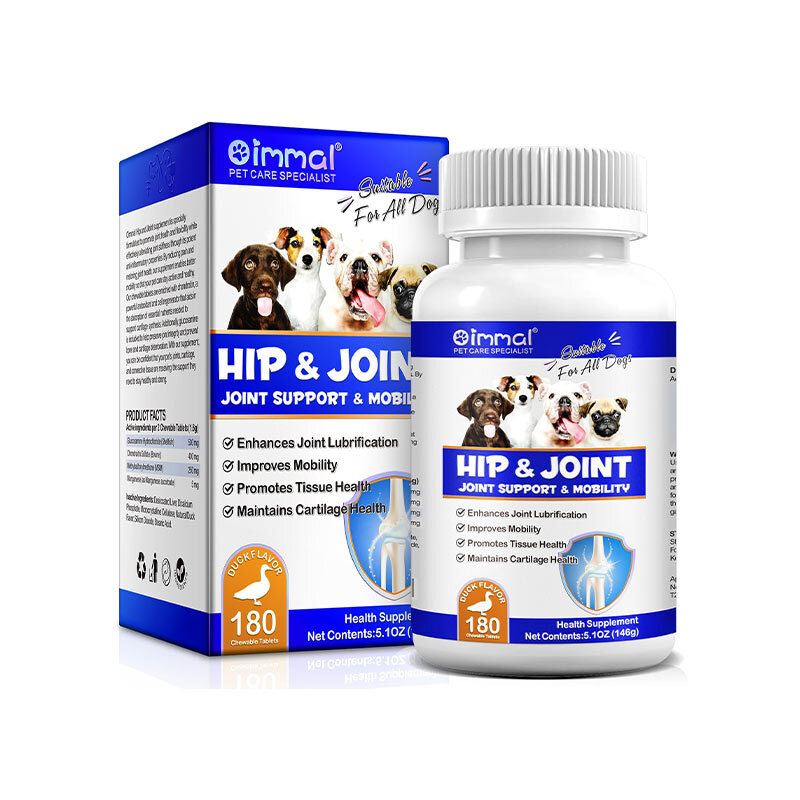  عکس قرص سلامت مفصل و ران سگ اویمال با طعم اردک Oimmal Hip and Joint Dog Pill بسته 180 عددی 